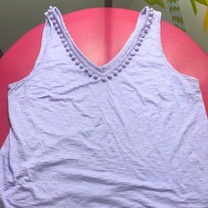 Lilly Pulitzer Pom Pom V-Neck Tank (XL)